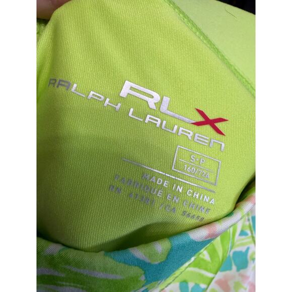 RLX Ralph Lauren Women Performance Golf Tennis Skort Skirt Green Pineapple Sz S - Picture 8 of 9
